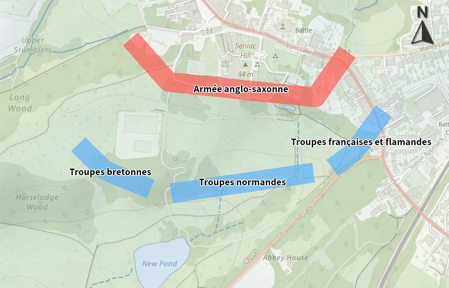 Disposition des armées à la bataille d'Hastings